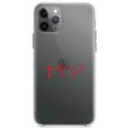 thumbnail image 1 of DistinctInk Clear Shockproof Hybrid Case for iPhone 11 Pro (5.8" Screen) - TPU Bumper Acrylic Back Tempered Glass Screen Protector - Cross Heart - Faith Hope Love, 1 of 2