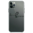 thumbnail image 1 of DistinctInk Clear Shockproof Hybrid Case for iPhone 11 Pro (5.8" Screen) - TPU Bumper Acrylic Back Tempered Glass Screen Protector - Keep Calm and…. Flatline, 1 of 2