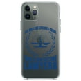 thumbnail image 1 of DistinctInk Clear Shockproof Hybrid Case for iPhone 11 Pro (5.8" Screen) - TPU Bumper Acrylic Back Tempered Glass Screen Protector - All Men Created Equal A Few Become Lawyers, 1 of 2