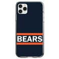 thumbnail image 1 of DistinctInk Clear Shockproof Hybrid Case for iPhone 11 Pro (5.8" Screen) - TPU Bumper, Acrylic Back, Tempered Glass Screen Protector - Orange Navy Bears - Football Team, 1 of 2