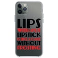 thumbnail image 1 of DistinctInk Clear Shockproof Hybrid Case for iPhone 11 Pro MAX (6.5" Screen) - TPU Bumper Acrylic Back Tempered Glass Screen Protector - Lips Without Lipstick Cake Without Frosting, 1 of 1