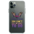 thumbnail image 1 of DistinctInk Clear Shockproof Hybrid Case for iPhone 12 / 12 PRO (6.1" Screen) - TPU Bumper Acrylic Back Tempered Glass Screen Protector - I'm a Fairy Princess Can't Tell Me What To Do, 1 of 2