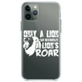 thumbnail image 1 of DistinctInk Clear Hybrid Case for Apple iPhone 12 (6.1" Screen) - Only a Lion Recognize Lion's Roar - Tempered Glass Back, 1 of 2