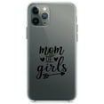 thumbnail image 1 of DistinctInk Clear Hybrid Case for Apple iPhone 12 (6.1" Screen) - Mom of Girls - Tempered Glass Back, 1 of 2