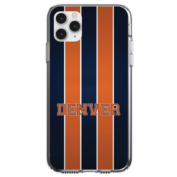 DistinctInk Clear Hybrid Case for Apple iPhone 12 (6.1" Screen) - Football Team - Slim Profile Design