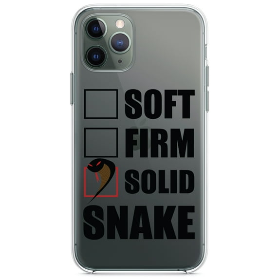 DistinctInk Clear Hybrid Case for Apple iPhone 12 Mini (5.4" Screen) - Soft Firm Solid Snake - Lightweight Grip