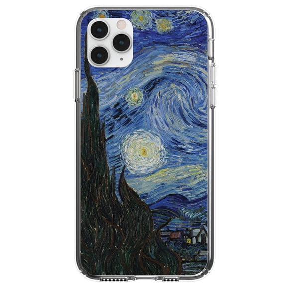 DistinctInk Clear Hybrid Case for Apple iPhone 12 Mini (5.4" Screen) - Classic Art - Lightweight Grip