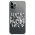 thumbnail image 1 of DistinctInk Clear Hybrid Case for Apple iPhone 12 Pro Max (6.7" Screen) - Always Keep Eye on Cat and on Frying Pan - Wireless Charging Compatible, 1 of 2