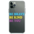 thumbnail image 1 of DistinctInk Clear Hybrid Case for Apple iPhone 12 Pro Max (6.7" Screen) - Be Brave Be Kind Be You - Wireless Charging Compatible, 1 of 2