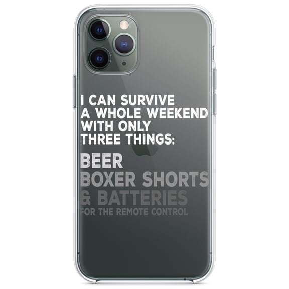DistinctInk Clear Hybrid Case for Apple iPhone 12 Pro Max (6.7" Screen) - Can Survive with Only Beer Boxers Batteries - Wireless Charging Compatible