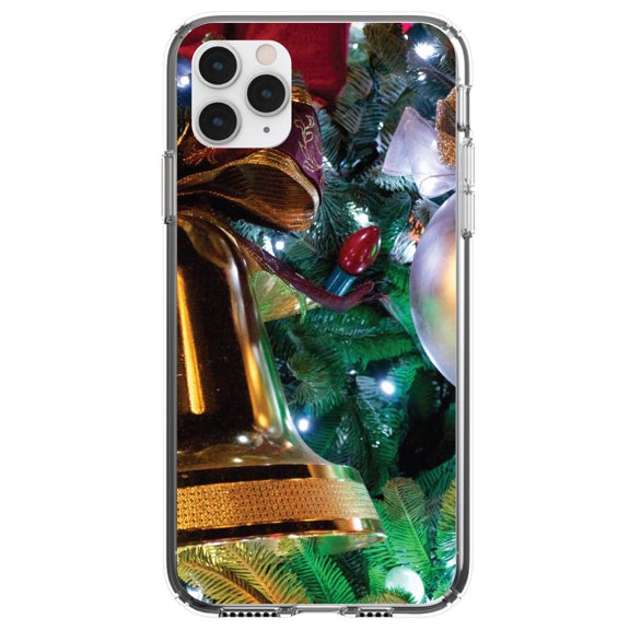 DistinctInk Clear Hybrid Case for Apple iPhone 12 Pro Max (6.7" Screen) - Christmas All Year - Raised Bezel Screen Guard