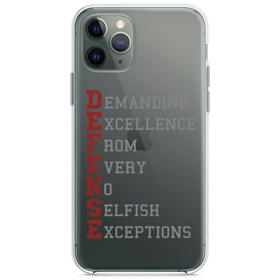 DistinctInk Clear Hybrid Case for Apple iPhone 12 Pro Max (6.7" Screen) - DEFENSE Demanding Excellence - Raised Bezel Screen Guard