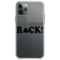 thumbnail image 1 of DistinctInk Clear Hybrid Case for Apple iPhone 12 Pro Max (6.7" Screen) - Dad Jokes Rock - Raised Bezel Screen Guard, 1 of 2