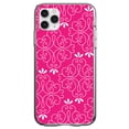thumbnail image 1 of DistinctInk Clear Hybrid Case for Apple iPhone 12 Pro Max (6.7" Screen) - Neon Pink White Floral - Tempered Glass Back, 1 of 2