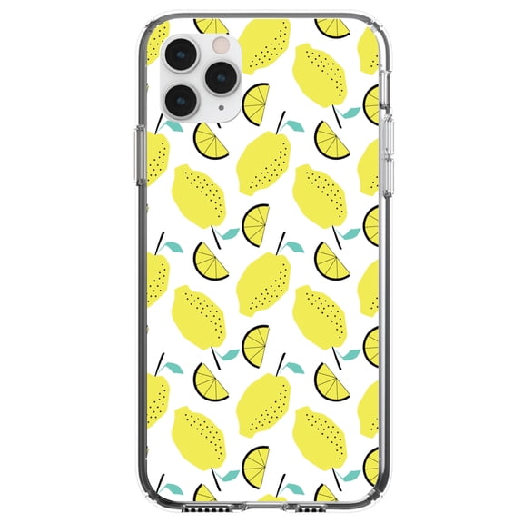 DistinctInk Clear Hybrid Case for Apple iPhone 12 Pro Max (6.7" Screen) - Lemonade - Shockproof Protection