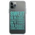 thumbnail image 1 of DistinctInk Clear Hybrid Case for Apple iPhone 12 Pro Max (6.7" Screen) - Sweat is Magic Cover Yourself Daily Grand Wishes - Wireless Charging Compatible, 1 of 2
