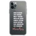thumbnail image 1 of DistinctInk Clear Hybrid Case for Apple iPhone 12 Pro Max (6.7" Screen) - Teacher Book Reading Line Multi Tasking - Slim Profile Design, 1 of 2