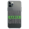 thumbnail image 1 of DistinctInk Clear Hybrid Case for Apple iPhone 12 Pro Max (6.7" Screen) - World's Greatest Gamer Girl Video Games - Raised Bezel Screen Guard, 1 of 2