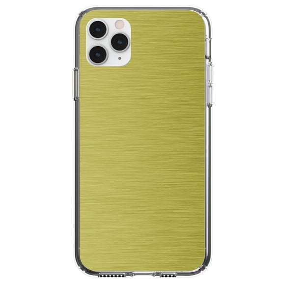 DistinctInk Clear Hybrid Case for Apple iPhone 12 Pro Max (6.7" Screen) - Printed Image of Stainless Steel - Lightweight Grip