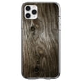 thumbnail image 1 of DistinctInk Clear Hybrid Case for Apple iPhone 13 (6.1" Screen) - Printed Wood Grain Image - Lightweight Grip, 1 of 2