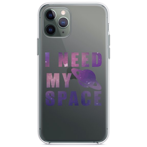 DistinctInk Clear Hybrid Case for Apple iPhone 13 (6.1" Screen) - Astronomy - Shockproof Protection