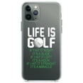 thumbnail image 1 of DistinctInk Clear Hybrid Case for Apple iPhone 13 (6.1" Screen) - Life is Golf Slice Hook Straight Miracle - Lightweight Grip, 1 of 2