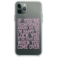 thumbnail image 1 of DistinctInk Clear Hybrid Case for Apple iPhone 13 (6.1" Screen) - Lock you in Other Room - Slim Profile Design, 1 of 2