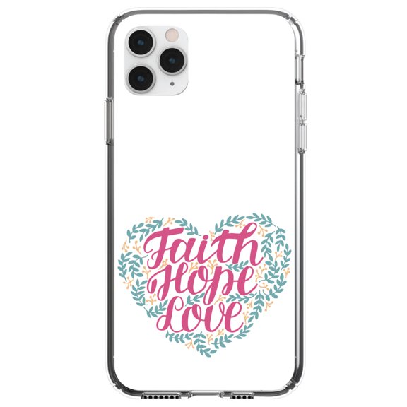 DistinctInk Clear Hybrid Case for Apple iPhone 13 Pro (6.1" Screen) - Floral - Shockproof Protection