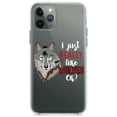 thumbnail image 1 of DistinctInk Clear Shockproof Hybrid Case for iPhone 13 PRO (6.1" Screen) - TPU Bumper Acrylic Back Tempered Glass Screen Protector - I Just Really Like Wolves OK?, 1 of 2
