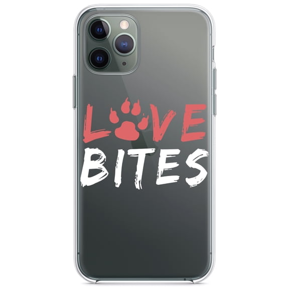 DistinctInk Clear Hybrid Case for Apple iPhone 13 Pro (6.1" Screen) - Dog Paw - Shockproof Protection