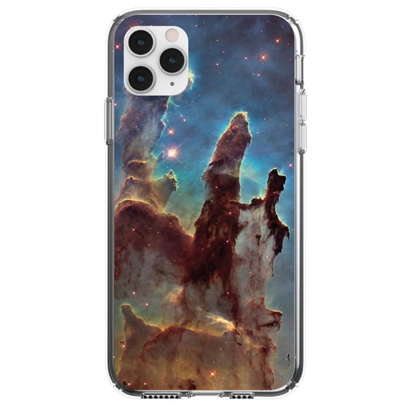 DistinctInk Clear Hybrid Case for Apple iPhone 13 Pro (6.1" Screen) - Show Your Love of Astronomy - Shockproof Protection