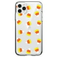 thumbnail image 1 of DistinctInk Clear Hybrid Case for Apple iPhone 13 Pro (6.1" Screen) - Repeating Candy Corn - Shockproof Protection, 1 of 2