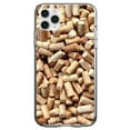 thumbnail image 1 of DistinctInk Clear Hybrid Case for Apple iPhone 13 Pro (6.1" Screen) - Printed Cork Image - Shockproof Protection, 1 of 2