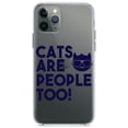 thumbnail image 1 of DistinctInk Clear Hybrid Case for Apple iPhone 13 Pro Max (6.7" Screen) - Cats Are People Too - Shockproof Protection, 1 of 2