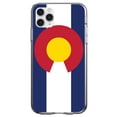 thumbnail image 1 of DistinctInk Clear Hybrid Case for Apple iPhone 13 Pro Max (6.7" Screen) - US State Flag - Tempered Glass Back, 1 of 2