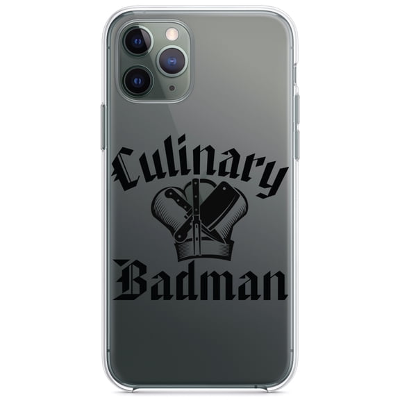 DistinctInk Clear Hybrid Case for Apple iPhone 13 Pro Max (6.7" Screen) - Culinary Badman - Lightweight Grip