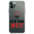 thumbnail image 1 of DistinctInk Clear Hybrid Case for Apple iPhone 13 Pro Max (6.7" Screen) - Cut the Net Basketball - Wireless Charging Compatible, 1 of 2