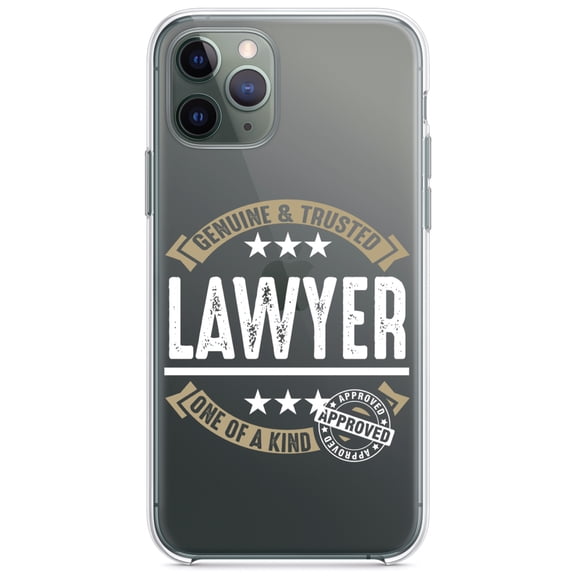 DistinctInk Clear Hybrid Case for Apple iPhone 13 Pro Max (6.7" Screen) - Genuine Trusted Lawyer One of a Kind - Shockproof Protection
