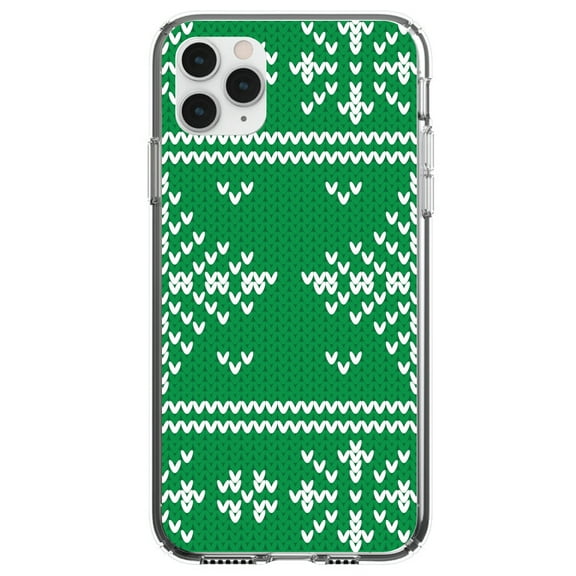 DistinctInk Clear Hybrid Case for Apple iPhone 13 Pro Max (6.7" Screen) - Christmas All Year - Wireless Charging Compatible