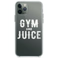 thumbnail image 1 of DistinctInk Clear Shockproof Hybrid Case for iPhone 13 Pro MAX (6.7" Screen) - TPU Bumper Acrylic Back Tempered Glass Screen Protector - Gym And Juice, 1 of 2