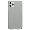 thumbnail image 1 of DistinctInk Clear Shockproof Hybrid Case for iPhone 13 Pro MAX (6.7" Screen) - TPU Bumper, Acrylic Back, Tempered Glass Screen Protector - Lt Grey Faux Leather Print Design - Faux Leather Image, 1 of 2