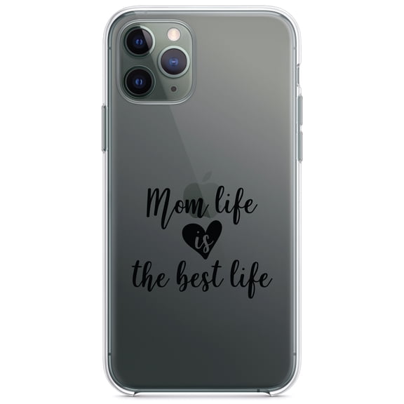 DistinctInk Clear Hybrid Case for Apple iPhone 13 Pro Max (6.7" Screen) - Heart - Lightweight Grip