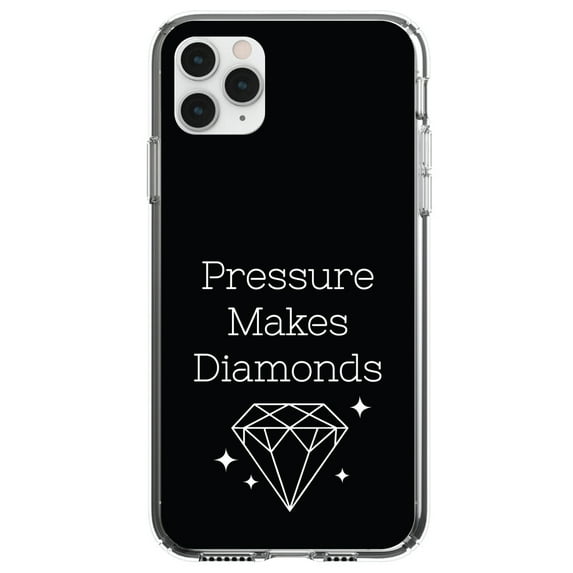 DistinctInk Clear Hybrid Case for Apple iPhone 13 Pro Max (6.7" Screen) - Inspirational Quote - Raised Bezel Screen Guard