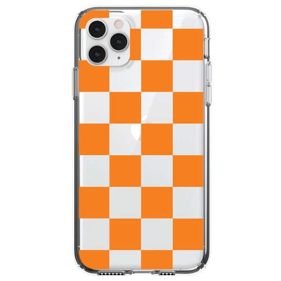 DistinctInk Clear Hybrid Case for Apple iPhone 13 Pro Max (6.7" Screen) - Orange, Clear - Slim Profile Design