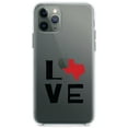 thumbnail image 1 of DistinctInk Clear Hybrid Case for Apple iPhone 13 Pro Max (6.7" Screen) - Love Black & Red - Shockproof Protection, 1 of 2