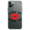 thumbnail image 1 of DistinctInk Clear Hybrid Case for Apple iPhone 13 Pro Max (6.7" Screen) - Wake Up and Make Up - Shockproof Protection, 1 of 2