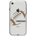 thumbnail image 1 of DistinctInk Clear Shockproof Hybrid Case for iPhone 7 8 SE (2020 Model) 4.7" Screen TPU Bumper Acrylic Back Tempered Glass Screen Protector - Commodores Football - Gold, Black, 1 of 9