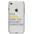 thumbnail image 1 of DistinctInk Clear Shockproof Hybrid Case for iPhone 7 8 SE (2020 Model) 4.7" Screen TPU Bumper Acrylic Back Tempered Glass Screen Protector - It's a Pilates Thing You Wouldn't Understand, 1 of 5