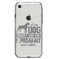 thumbnail image 1 of DistinctInk Clear Shockproof Hybrid Case for iPhone 7 8 SE (2020 Model) 4.7" Screen TPU Bumper Acrylic Back Tempered Glass Screen Protector - If My Dog Doesn't Like You I Won't Either, 1 of 5