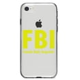 thumbnail image 1 of DistinctInk Clear Shockproof Hybrid Case for iPhone 7 8 SE (2020 Model) 4.7" Screen TPU Bumper Acrylic Back Tempered Glass Screen Protector - FBI - Female Body Inspector, 1 of 5